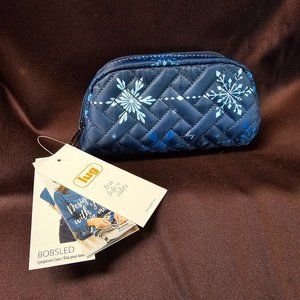 LUG Bobsled Eyeglass Case Snowflake Navy